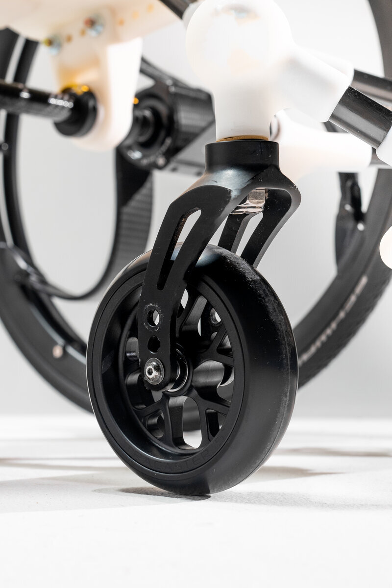 OPTI-ONE caster wheel — 3D-printed fork design